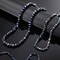 600 Pcs Crystal Glass Beads for Jewelry Making Bulk Faceted Gemstone Rondelle Loose Beads for Bracelet DIY Crafts 8 mm, 6 mm, 4 mm(Black AB Color)